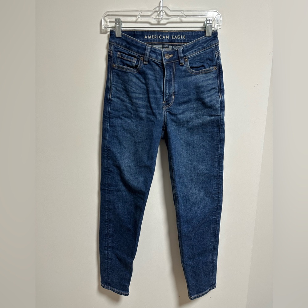American Eagle Mom Jeans Women's Dark Blue